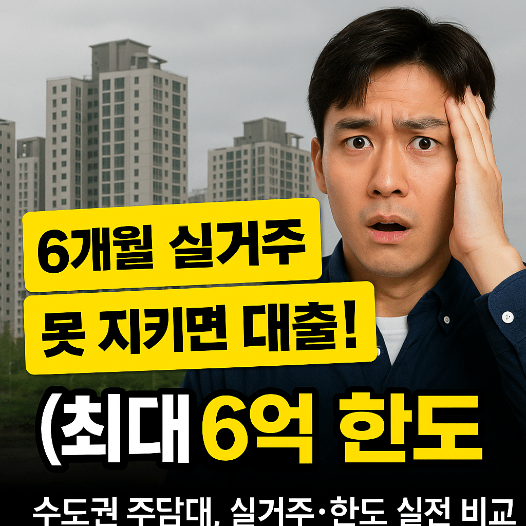 수도권 주담대 실거주 의무와 대출 한도 비교