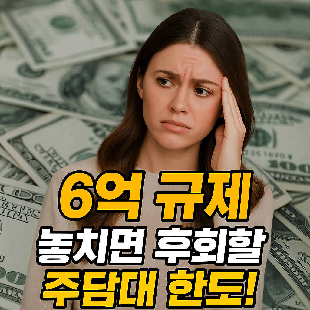 주담대 한도 6억 적용 실시간 비교 안내
