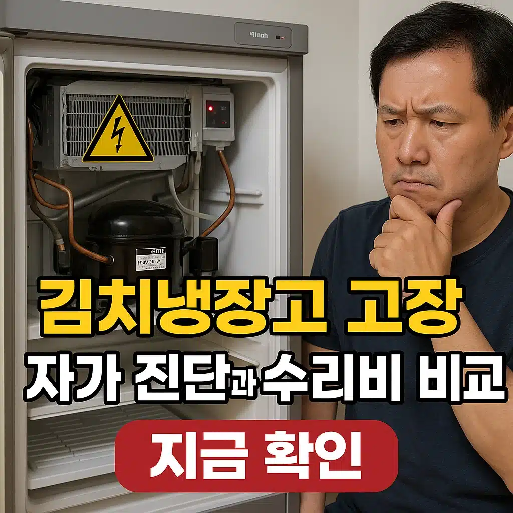 삼성 김치냉장고 고장 자가 진단법, 예상 수리비 비교표, 직접 점검법 안내 이미지